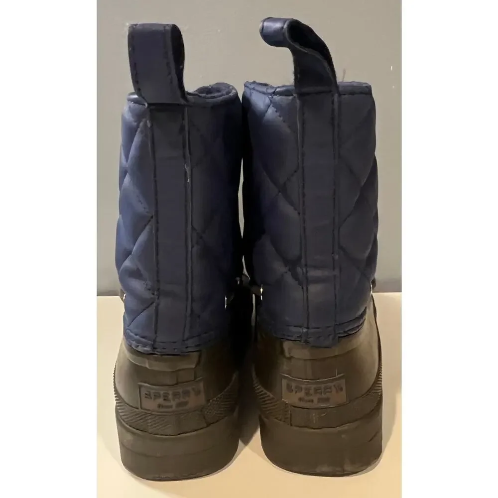 EUC Sperry Boots in Navy Blue and Brown